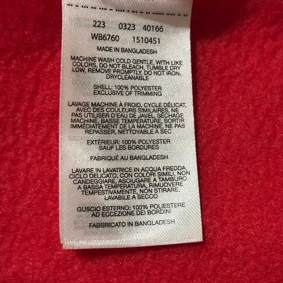 Columbia Sportswear Company, Unisex L, Red fluffy zip up sweater - Picture 5 of 5